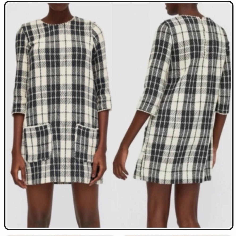 Zara Black and White Textured Garment